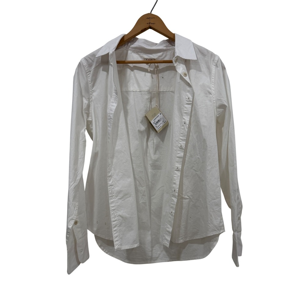 Faherty Mens White Cotton Stretch Long Sleeve Button Down Shirt Size M WWS2202